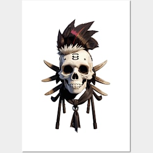 Feathered Dry Skull Posters and Art